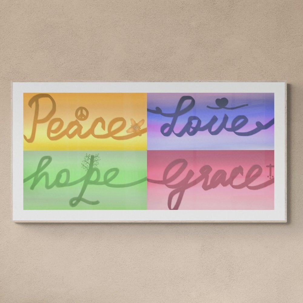 Words of Spirit III | word art | Christian art | Modern Wall Decor | Minimalist